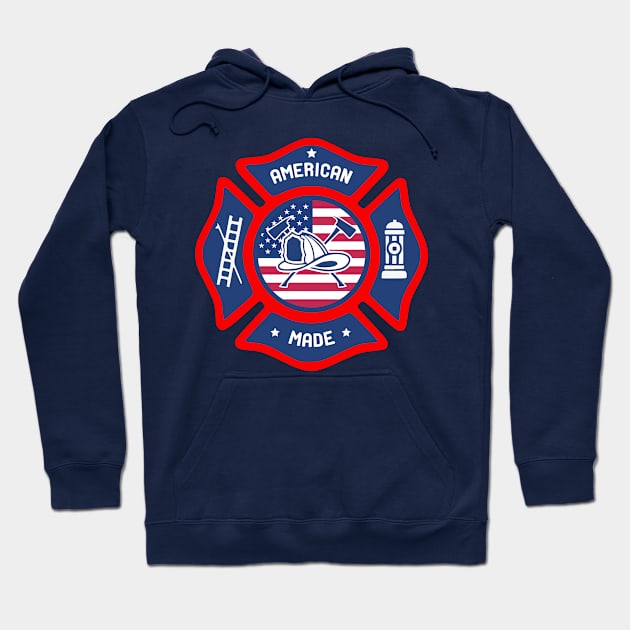 American Made Firefighter Hoodie by deadright